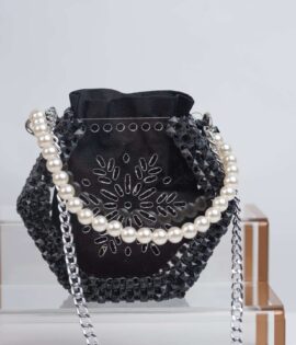 Black & white Cross Body Bag