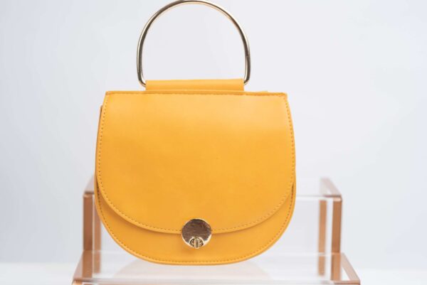 Yellow Leather Cross Body Bag