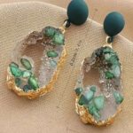 Emerald Hallow Dangle Earrings