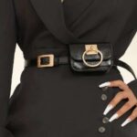 Black Y2K Vintage Punk Style Fanny Pack