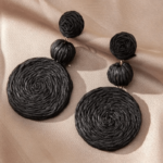 Rafia Braided Dangle Earrings