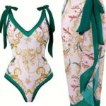 Floral Print Two Piece Swim Set