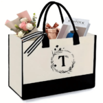 Monogrammed Personalized Canvas Tote Bag